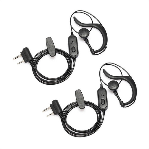 2 X Auricular Microfono Manos Libres Baofeng Con Ptt Handy