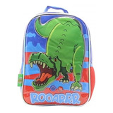 Mochila Jardin Infantil Mundo Dino T Rex Sonido Dinosaurio Color Azul Diseño De La Tela Poliéster