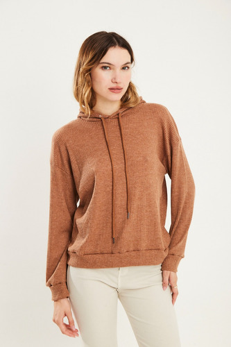 Sweater Morley  Capucha Cordon Butter Toffee Koxis Mujer