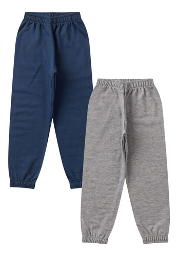 Combo 2 Calças Moletom Unissex Infantil Juvenil Frio Jogger