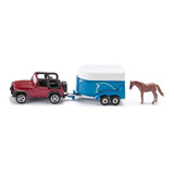 Siku Serie 16- Jeep Con Trailer Y Caballo - Metal