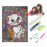 Kits De Pintura Diamante Para Marie White Cat 5d Diy 30×40cm