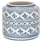 Dacle Vaso Decorativo 18x20x20cm Cerâmica Azul