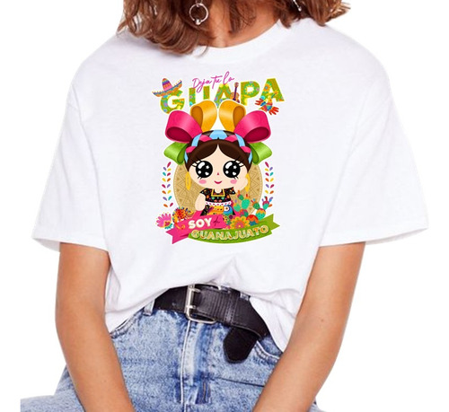 Playera Gruesa Viva México Deja Tu Lo Guapa Soy...mexicana