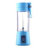 Mini Liquidificador Portatil Mao Academia Recarregável Usb Cor Azul 110v/220v