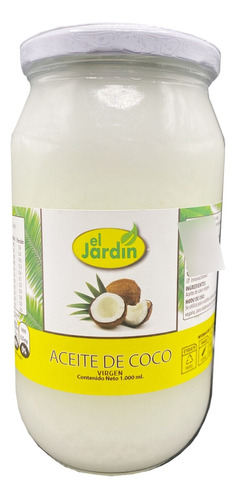 Aceite De Coco 1 Litro. El Jardin - 