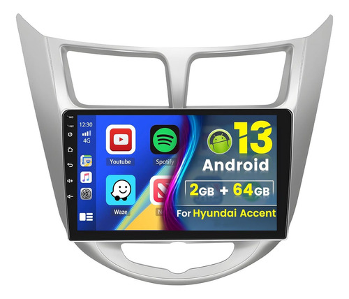 Radio Auto Android 9 Pulgad 2gb+32gb + Bisel Hyunday Accent