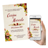 Convite De Casamento Digital Para Whatsapp - Rústico