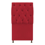 Cabeceira Sofia 90 Cm Solteiro Suede Vermelho - Am Móveis