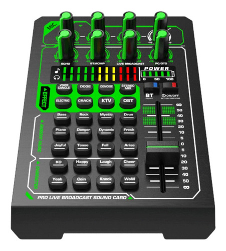 Processador De Efeitos Sonoros Da Placa De Som Live Mixer