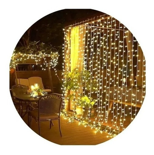 2 Juegos Navidad Boda Cortina 1600 Led Blanco Calido 10x2 Mt