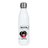 Botella Blanca Acero Inoxidable -  Mafalda ( Basta! )