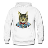 Buzo  Cat Gato Animal Print Unisex Saco Deportivo Hoodie