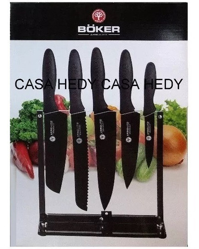 Set Cuchillo Arbolito Bokercut Santoku 5 Pzas Taco Acrilico 