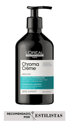 Shampoo Matizador Verde Chroma Crème Serie Expert 500 Ml L'oréal Professionnel