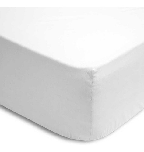 Sabana Ajustable Twin Lisa Delfin Blanco Percal 100x200