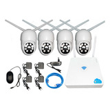 Kit Dvr 4 Camaras Seguridad Inalámbricas Wifi 