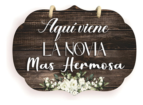 Letrero Para Pajes De Boda Diseño Madera 40x30cm Decoración | MercadoLibre