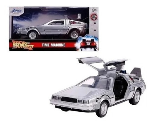 Delorean Time Machine Volver Al Futuro 2 Jada Esc 1:32 Color Gris Metal