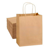 Bolsa De Papel Madera Kraft Con Manija 50x45x15 X50u