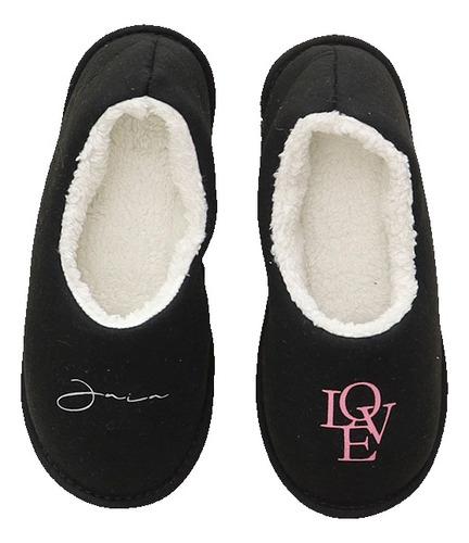 Pantuflas Cerrada De Jersey Con Peluche -  Jaia 