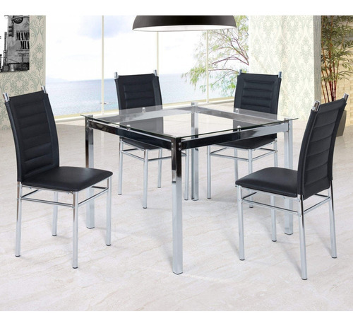 Conjunto Mesa De Jantar Tokio Mesa 4 Cadeiras Art Panta Fwt