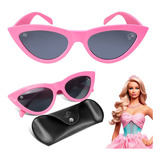 Óculos Sol Premium Barbie Rosa Infantil Protecao Uv + Case