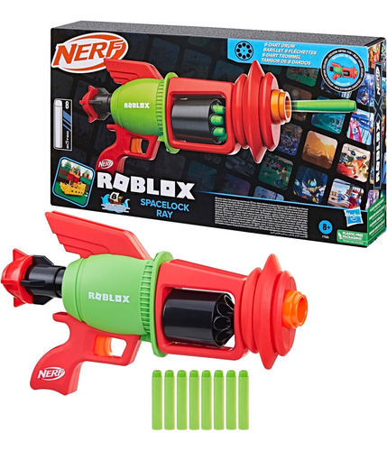 Nerf Roblox Spacelock Ray Con Tambor De 8 Dardos