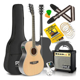 Kit Guitarra Y Amplificador Acústica Pyle-pro Peagkt100