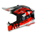 Casco Moto Mt Falcón Certificado Brillo Cross Bici Cross