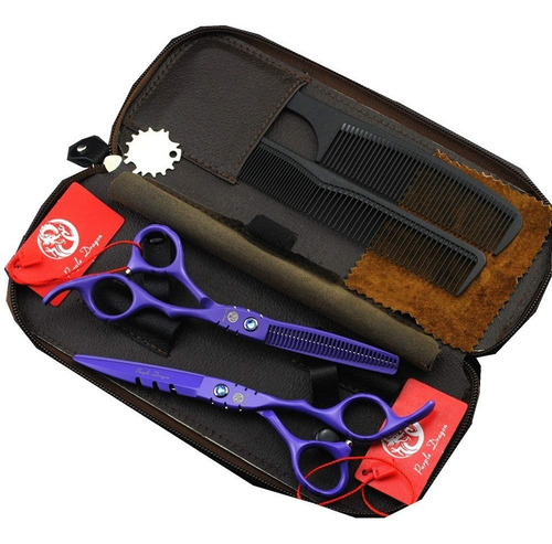 Tijeras Estilista Barberia  Degrafilado Kit 2 Peines 5.5 