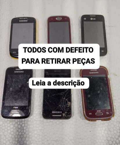 Celular Pequeno Antigo Samsung LG - Com Defeito Para Peças 