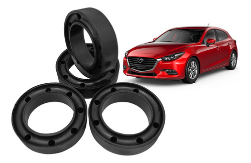 Kit 4 Aumentos Resorte Para Mazda 3 Todos Los Modelos