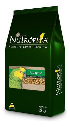 Nutropica Papagaio Natural 5kg Ração  Super Premium