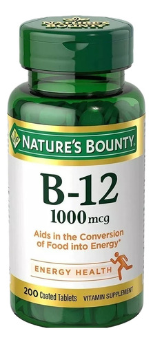 Nature's Bounty Vitamina B12 1000 Mcg 200 Tabletas