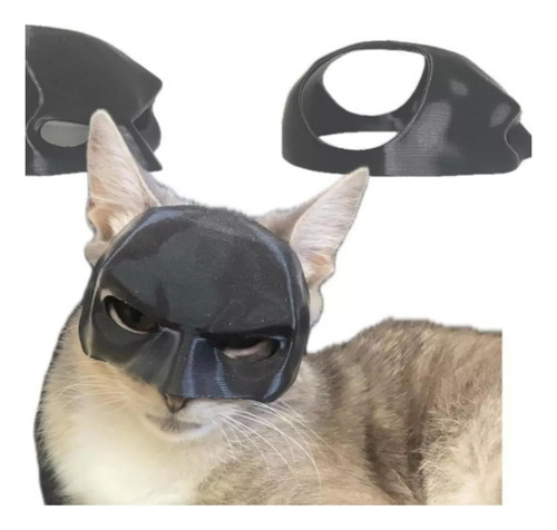 Halloween Cosplay Disfraz Para Gato, Máscara Para Batgato