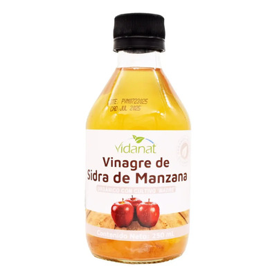 Vinagre de Sidra de Manzana 250 ml | Orgánico y Natural Vidanat | MercadoLibre