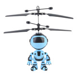 Robot Helicoptero Volador Flotante Juguete Recargable Juguete Dron Niños Niñas Regalo Azul Recargable Aerocraft Robot Volador De Inducción Batería Duradera Potente Automático Diversión Asegurada