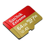 Memoria Micro Sd 64gb 10 4k A2 U3 V30 Sandisk Extreme Gopro