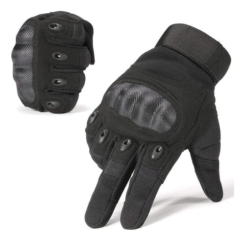 Guantes Tacticos Airsoft Full Dedos Airsoft Paintball Negros