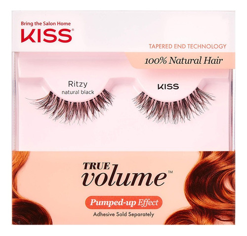 Kiss Pestañas Postizas True Volume Ritzy Color Negro