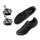 Zapatilla + Pedal Ciclismo Gw Doble Boa Bicicleta Mtb Chocle