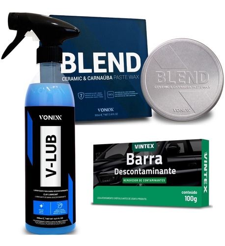 Blend Past Wax + V-lub + Barra Descontaminante Vonixx