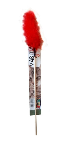 Juguete Varita Para Gatos N°3 Zootec Con Pluma Colgante