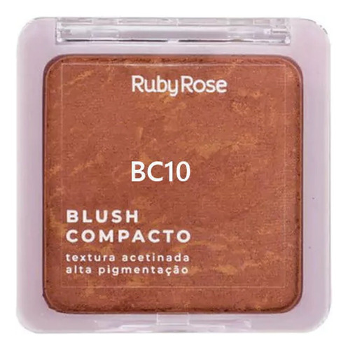 Rubor Blush Compacto Ruby Rose Satinado Alta Pigmentación