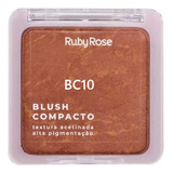 Rubor Blush Compacto Ruby Rose Satinado Alta Pigmentación