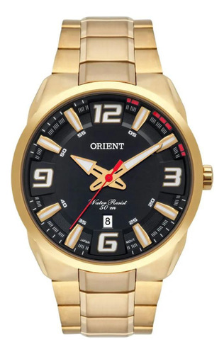 Relógio Masculino Orient Analógico Dourado Mgss1178 P2kx