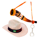 Kit Infantil Cowboy Chapéu Mangalarga + Berrante Infantil