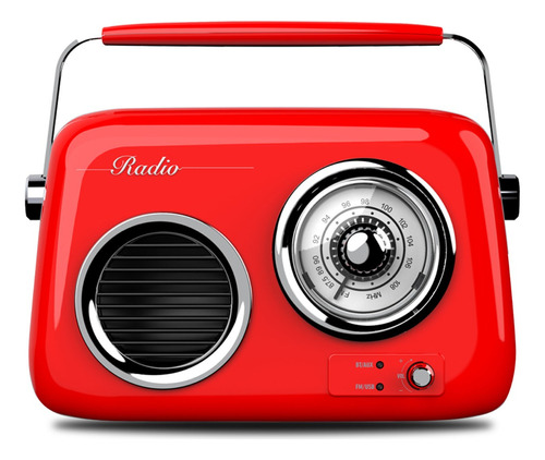 Radio Retro Portátil Vintage Am/fm Bluetooth Select Sound Color Rojo