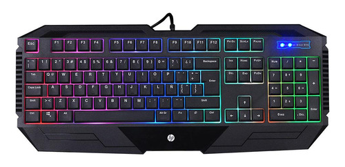 Teclado Gamer Hp K110 Membrana, Usb, Com Led